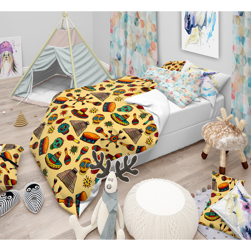 Ensemble de housse de couette tropical, Housse de couette double / grand + 2 taies