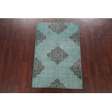 One-of-a-Kind 3'7" X 5'6" New Age Wool Area Rug in Green