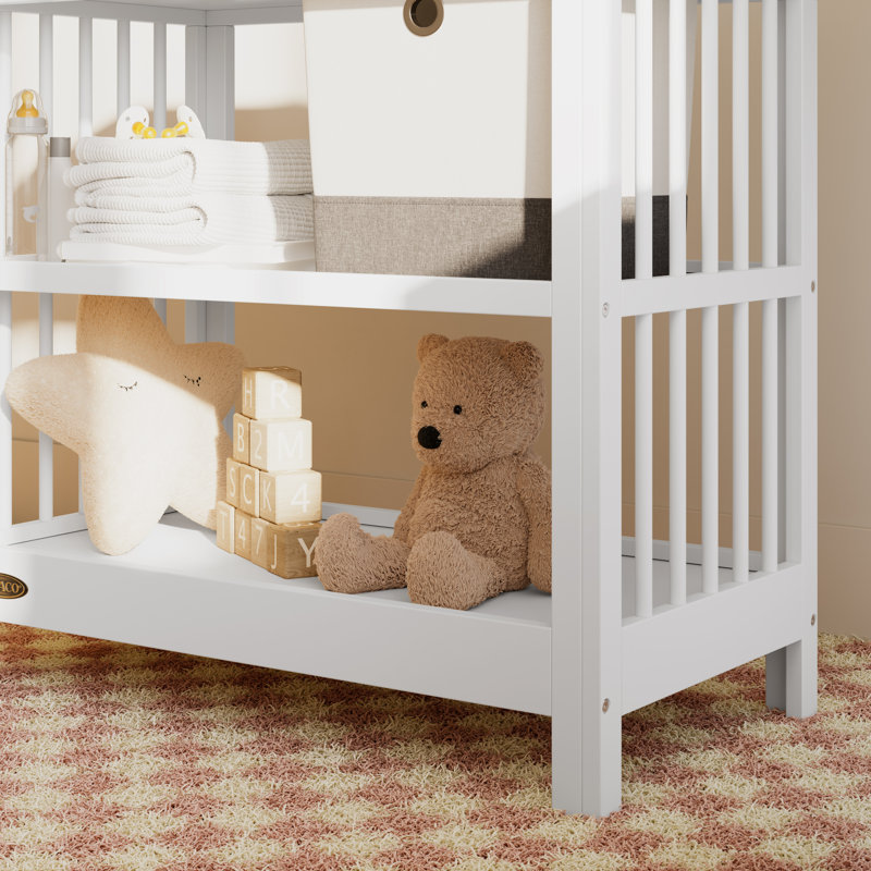 Table à langer avec coussin Teddi, Blanc