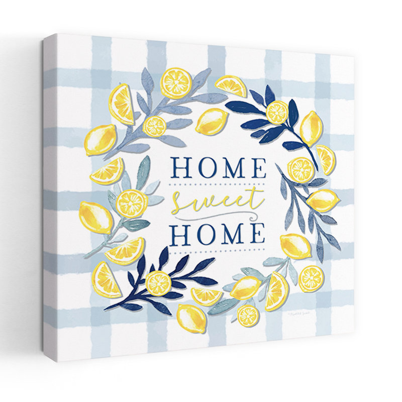 Home Sweet Home, couronne de citron, architecture contemporaine, H 24 po x l 24 po