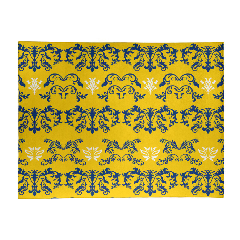 Damask Indoor Rug, Rectangle 9' x 12'