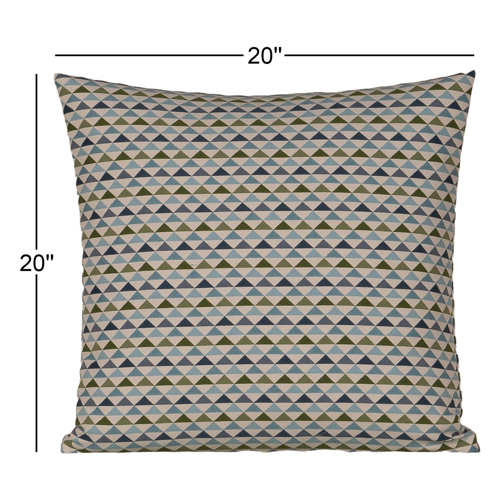 Mauna Geometric Indoor/Outdoor Throw Pillow, Blue, Square 20"