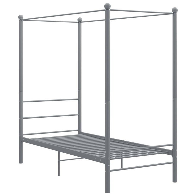 Azeezah Metal Bed, Grey, 260 x 220 cm