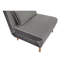 Fauteuil-lit moderne en velours pliable avec passepoil - dossier réglable à 3 positions, se convertit en lit en 10 secondes, comprend un oreiller et un canapé-lit gris pour économiser de l'espace-342583055