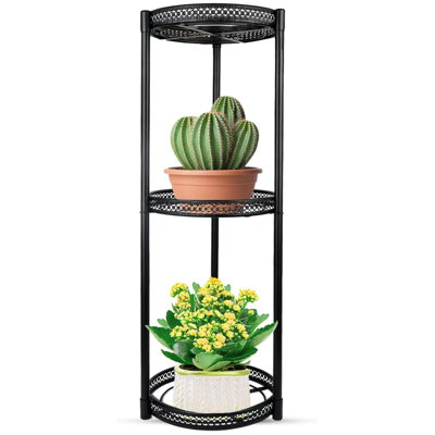 Extra Wide 10.2" Metal Plant Stand Indoor Outdoor by Red Barrel Studio
