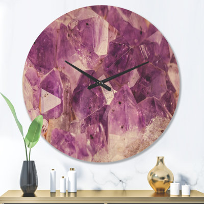 Horloge murale mauve améthyste mauve moderne