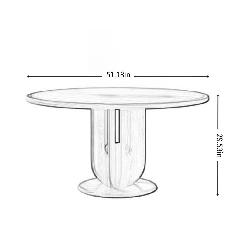 Table de salle à manger ronde French Light Luxury