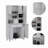 Della 90 Kitchen Pantry, One Drawer, Multiple Cabinets, Two Open Shelvess