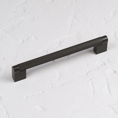 160mm Gunmetal Knurled Boss D-Bar Handle 