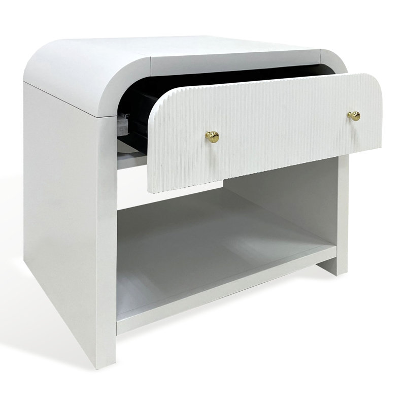 Table de chevet 30 po Liabella, Blanc