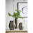 7X7x17" Aluminum Layered Chisel Oval Vase