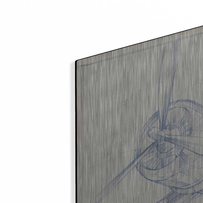 "Croquis mécanique d'avion II" par Ethan Harper, H 24 po x l 24 po