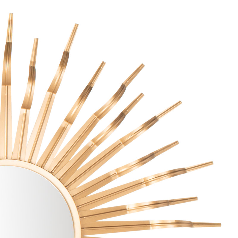 Fabiana Iron Flat Wall Mirror, Gold