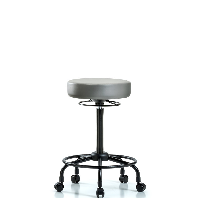 Tabouret de laboratoire réglable en hauteur Khadeijah, Argenté, 32.25"