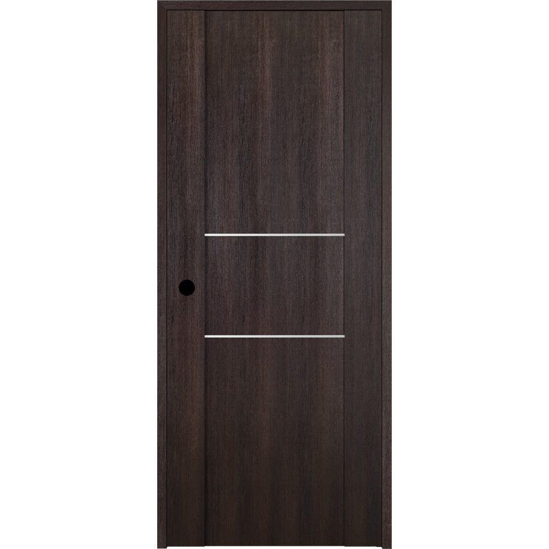 Avon 01 2H DIY-FRIENDLY Paneled Manufactured Wood Single Swing Door, 23.875" x 79.37", Right Hand, Veralinga Oak