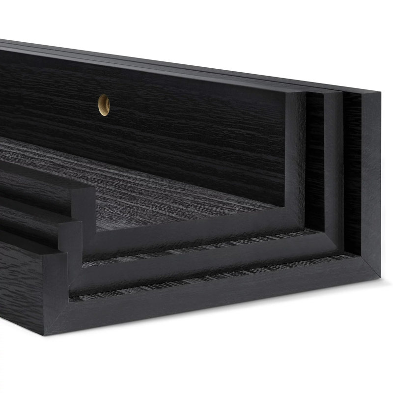 Ensemble de 3 tablettes flottantes, Noir