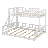 Twin XL Over Queen Wood Bunk Bed With Ladder And Full-Length Guardrails-1324652095