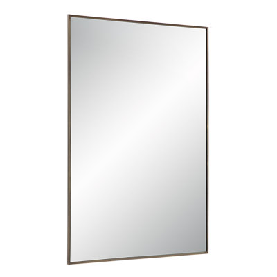 Jayliah Stainless Steel Rectangle Wall Mirror