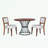 Round Dining Set with 2 Upholstered Chairs-142276436-142276424-142276428
