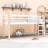 Twin Wooden Loft Bed With Safety Guardrails And Ladder
