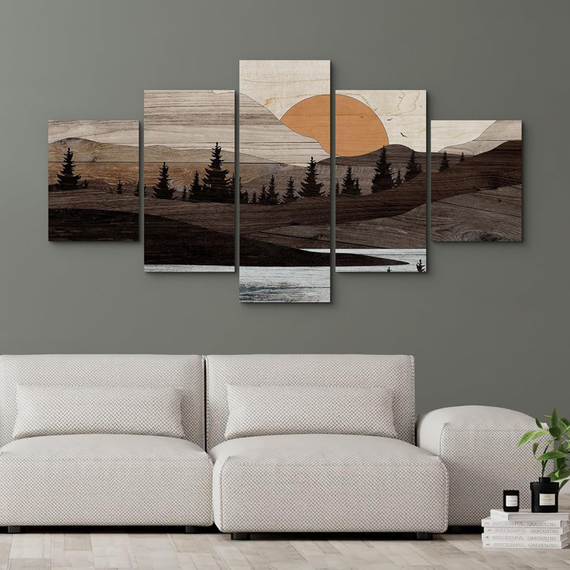Impression sur toile 5 pièces Western