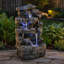 Fontaine d'extérieur avec lumières Trishelle