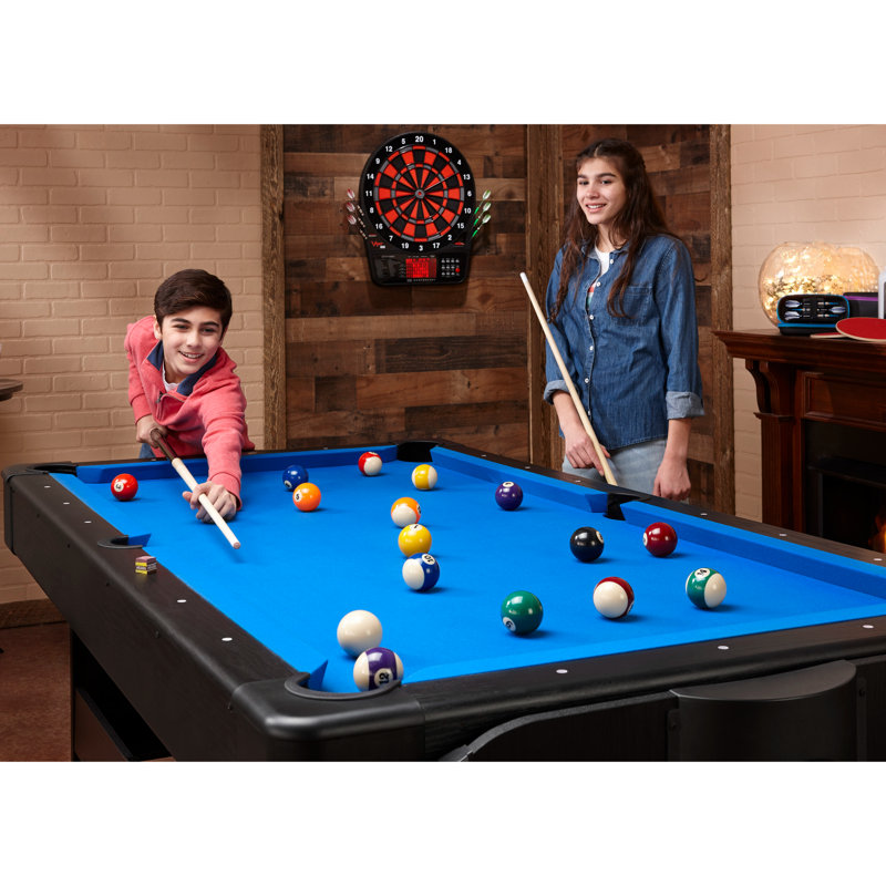 Blue 3-in-1 Air Hockey, Billiards, and Table Tennis Game Table