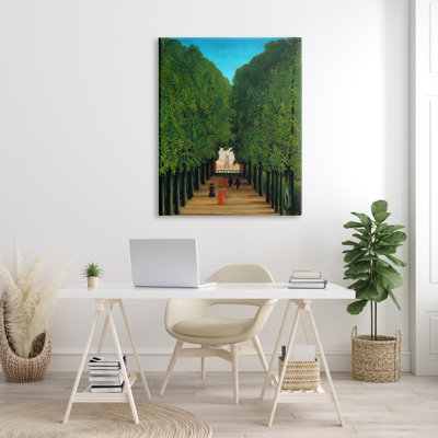 «Avenue in Park at Saint Cloud» par Henri Rousseau - peinture sur toile tendue