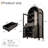 71" Fluted Tall Arched Pantry Cabinet With Adjustable Shelves, Elegant Display Storage With Hidden Drawer & Glass Door For Kitchen, Living Room, Dining Room, Black-431712572