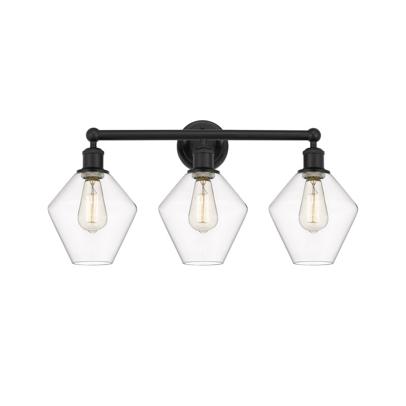 Éclairage pour meuble-lavabo 3 lumières Amylea, Noir mat, Clair