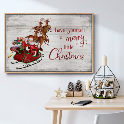 «Merry Little Christmas», reproduction d'art sur toile