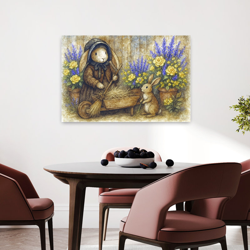 Art mural contemporain et romantique, H 24 po x l 36 po