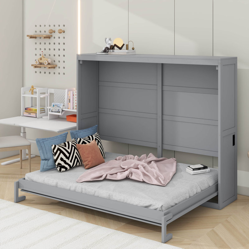 Lit escamotable Murphy, Gris, Grand lit