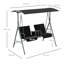 Effingham 2 Seater Garden Swing Chair Patio Swing Seat Tilting Canopy Black