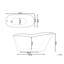 Martinson 800 mm W Freestanding Acrylic Bath-541689393
