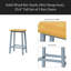 Tabourets de bar en bois massif (pas cher en fer), ensemble de 2 chaises de bar de 25,6 po de hauteur, tabourets de comptoir de cuisine avec repose-pieds, tabourets de ferme pour la salle à manger, cuisine-794973159