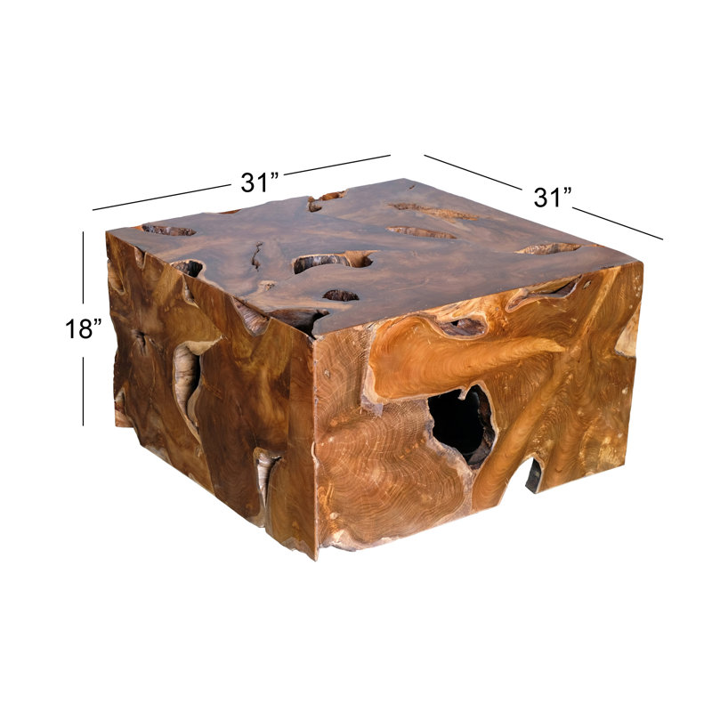 Table basse en bois massif Point