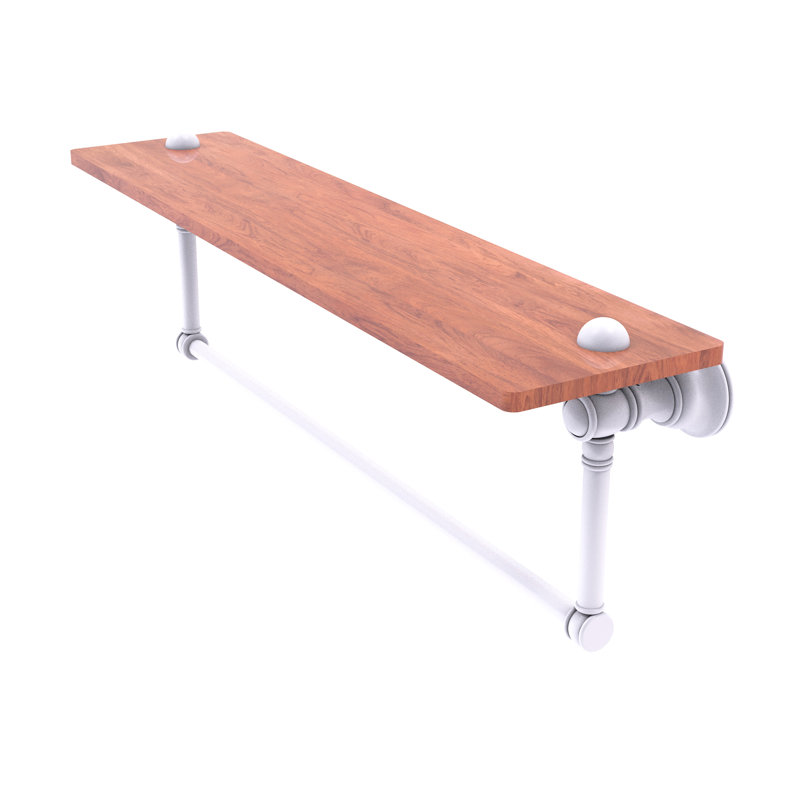 Tablette en bois Freyja, Blanc mat, H 5,54 po x l 22 po x P 7 po