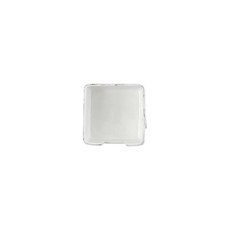 Lastra Italian Stoneware Flat Napkin Holder, 3.25" H x 6" W x 6" D