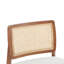 Ensemble de chaises longues à dossier tissé beige avec structure en bois