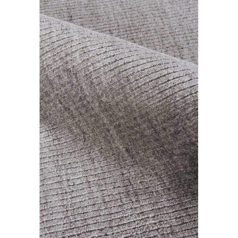 Robin Hand-Loomed Cotton Charcoal Area Rug, Rectangle 10' x 14', Gray