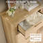 Commode pour chambre à coucher, commode haute de 45 po avec profil incurvé, commode cannelée en bois, rangement de tiroir moderne pour chambre à coucher, salon-1126981350