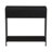 Woven Black Oak Console Table with Iron Accents-427178800