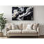 Reproduction sur toile de haute qualité noir et blanc marbré - décoration murale fabriquée à la main - art élégant - cadeau - reproduction murale, reproduction de peinture-767008511