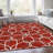 Premium Machine Washable Prisco Red Rug-945271020