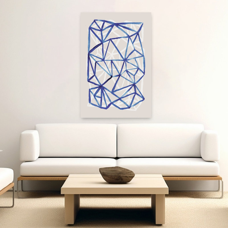 Art contemporain abstrait géométrique, H 60 po x l 40 po