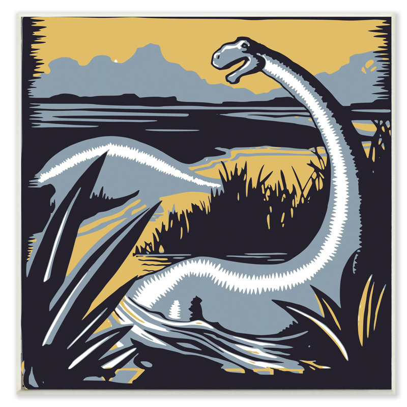 « dinosaur », impression, H 12 po x l 12 po, Plaque murale