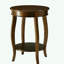 Table d'appoint ronde en noyer avec base