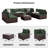 Rosaelena Wicker 8 - Person Modular Patio Conversation Set with Cushions-85954369