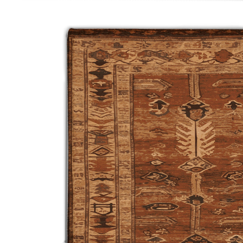Turkish Brown Indoor and Outdoor Area Rug, Rectangle 2' x 3'